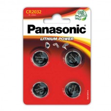Батарейки Panasonic CR 2032 Lithium Power 3V, 4 шт./уп. (CR-2032EL/4B)