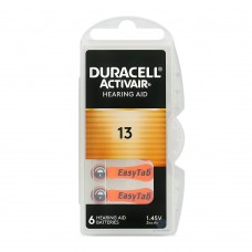 Батарейки Duracell Activair 13 (PR48) для слухового апарату (6 шт. у кейсі) Батарейки Duracell Activair 13 (PR48) для слухового апарату (6 шт. у кейсі)