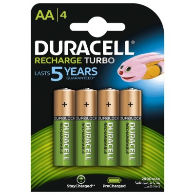 Акумулятори Duracell Recharge Turbo АА 2500 mAh, 4 шт./уп.