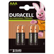 Акумулятори Duracell Rechargeable ААА 750 mAh, 4 шт./уп.