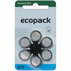 Батарейки ECOPACK 675 (PR44), 6 шт./уп.