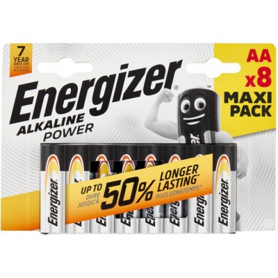 Батарейки лужні Energizer Alkaline Power AA, 8 шт./уп.