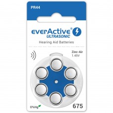 Батарейки EverActive ULTRASONIC 675 (PR44) для слухового апарату, 6 шт./уп.