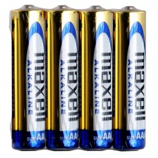 Батарейки лужні Maxell Alkaline AAA, 4 шт./плівка