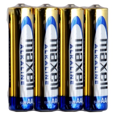 Батарейки лужні Maxell Alkaline AAA, 4 шт./плівка