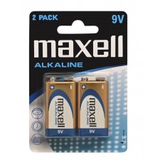 Батарейки лужні Maxell Alkaline, Крона 9V (6LR61), 2 шт./уп.