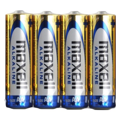 Батарейки лужні Maxell Alkaline AA, 4 шт./плівка