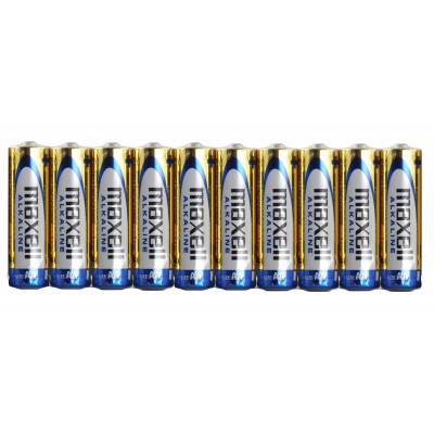 Батарейки лужні Maxell Alkaline AA, 10 шт./плівка