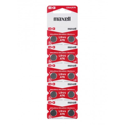 Батарейка Maxell LR44 Alkaline 1.5V, 10 шт./уп.