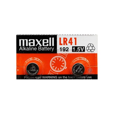 Батарейка Maxell LR41 Alkaline 1.5V, 2 шт./уп.