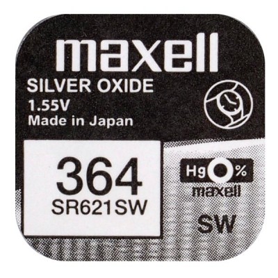 Батарейка Maxell 364 (SR621SW) Silver Oxide 1.55V