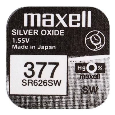 Батарейка Maxell 377 (SR626SW) Silver Oxide 1.55V