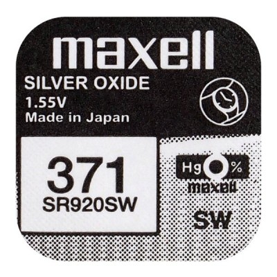 Батарейка Maxell 371 (SR920SW) Silver Oxide 1.55V