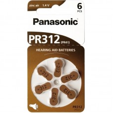 Panasonic 312 (PR41) батарейки для слухового апарату, 6 шт./уп. Panasonic 312 (PR41) батарейки для слухового апарату, 6 шт./уп.