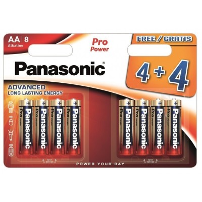 Батарейки лужні Panasonic PRO POWER AA, 8 шт./уп.