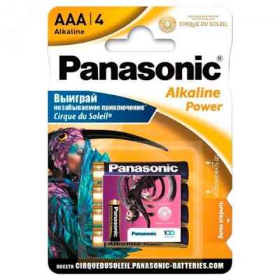 Батарейка Panasonic ALKALINE POWER AAA Cirque du Soleil, 4 шт./уп.