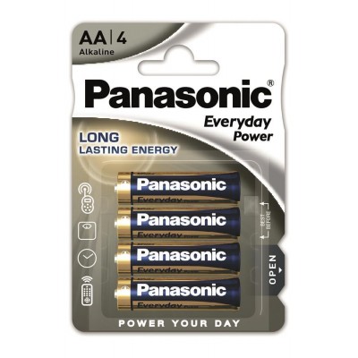 Батарейки лужні Panasonic EVERYDAY POWER AA, 4шт./уп.