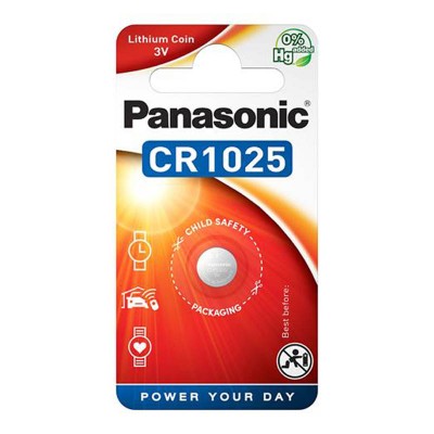 Батарейка Panasonic CR1025 Lithium, 3V, 1 шт./уп.
