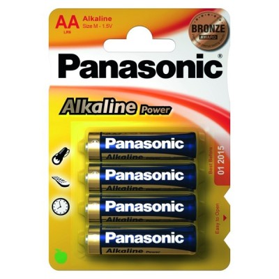 Батарейки Panasonic ALKALINE POWER AA, 4 шт./уп. (LR6REB/4BPR)