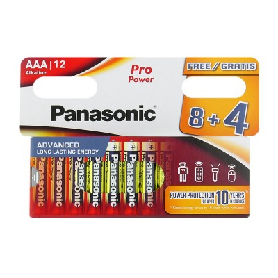Батарейки лужні Panasonic PRO POWER AAA, 12 шт./уп.