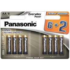 Батарейки лужні Panasonic EVERYDAY POWER AA, 8 шт./уп.