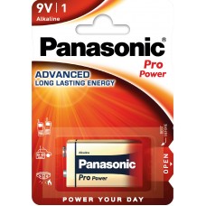 Батарейка лужна Panasonic PRO POWER Крона 9V (6LR61)