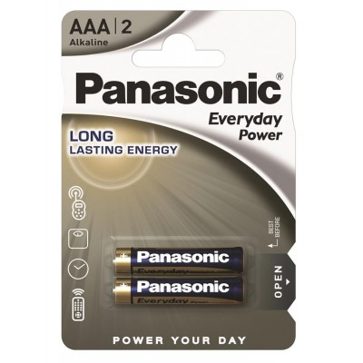 Батарейки лужні Panasonic EVERYDAY POWER AAA, 2 шт./уп.