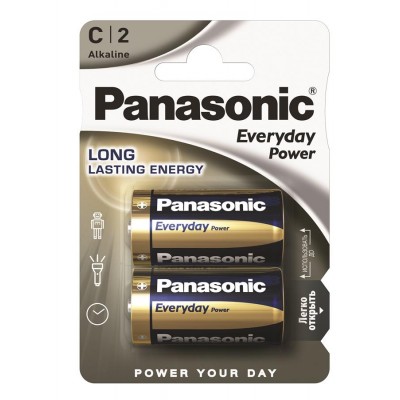 Батарейки лужні Panasonic EVERYDAY POWER C (LR14), 2 шт./уп.