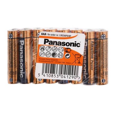 Батарейка Panasonic ALKALINE POWER AAA, 8 шт./уп. (LR03REB/8P)