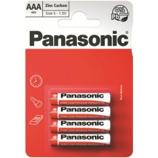 Батарейки Panasonic RED ZINC AAA (R03) ZINC-CARBON, 4 шт./уп. (R03REL/4BP)