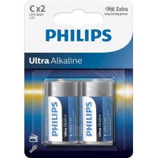 Батарейка Philips Ultra Alkaline C, 2шт./уп.