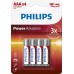 Батарейка Philips Power Alkaline AAA, 4шт./уп.