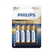 Батарейка Philips Premium Alkaline AA, 4шт./уп.