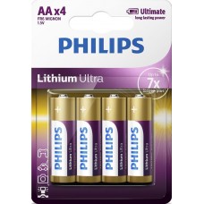 Батарейка Philips Lithium Ultra AA, 4шт./уп.