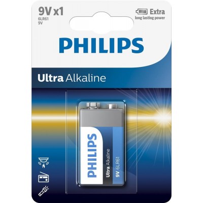 Батарейка Philips Ultra Alkaline Крона (6LR61)