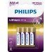 Батарейка Philips Lithium Ultra AAA, 4шт./уп.