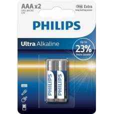 Батарейка Philips Ultra Alkaline AAA, 2шт./уп.
