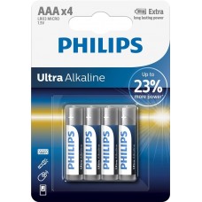 Батарейка Philips Ultra Alkaline AAA, 4шт./уп.