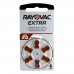 Батарейки RAYOVAC EXTRA 312 (PR41) для слухового апарату, 6 шт./уп.