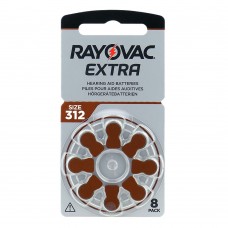 RAYOVAC EXTRA 312 (PR41) батарейки для слухового апарату, 8 шт./уп.