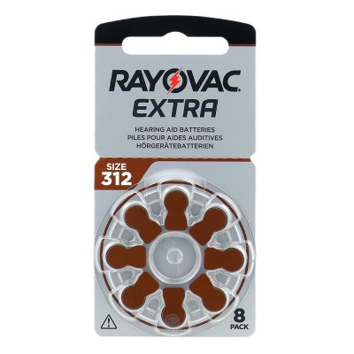 Батарейки RAYOVAC EXTRA 312 (PR41) для слухового апарату, 8 шт./уп.