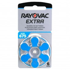 RAYOVAC EXTRA 675 (PR44) батарейки для слухового апарату, 6 шт./уп.