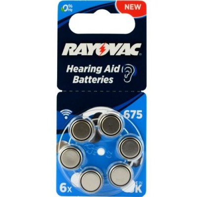 Батарейки RAYOVAC Acoustic Special 675, 6 шт./уп.