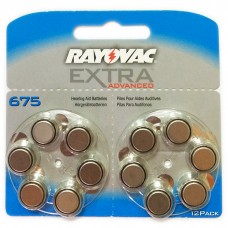 Батарейки RAYOVAC EXTRA ADVANCED 675, 12 шт./уп.
