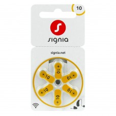 Батарейки Signia 10 (PR70) для слухового апарату, 6 шт./уп.