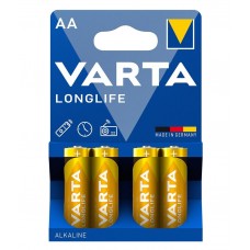 Батарейки лужні VARTA Longlife Alkaline AA, 4 шт./уп.
