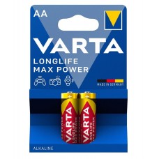 Батарейки лужні VARTA LONGLIFE MAX POWER AA, 2 шт./уп.