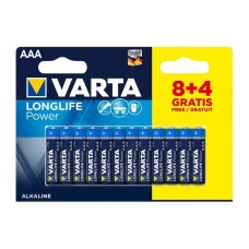 Батарейки лужні VARTA Longlife Power Alkaline AAA, 12 шт./уп. (04903121472)