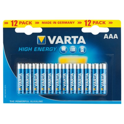 Батарейка VARTA HIGH Energy AAA ALKALINE, 12 шт./уп. (04903121482)