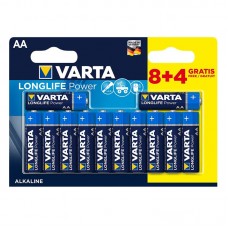 Батарейки лужні VARTA Longlife Power Alkaline AA, 12 шт./уп. (04906121472)